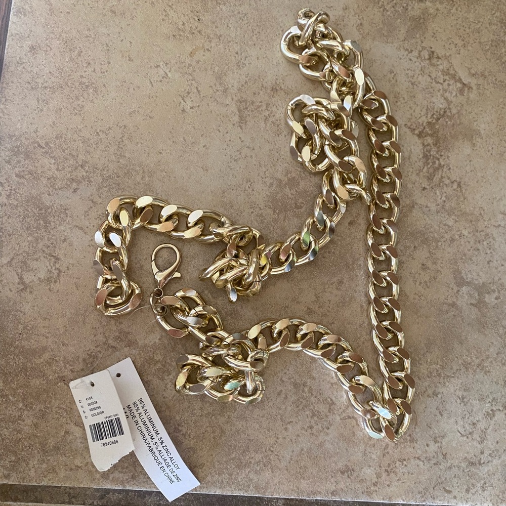 Anthropologie Gold Plated Belt S/M